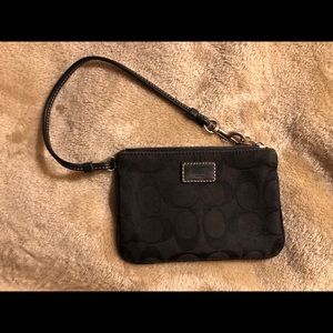 coach black wristlet